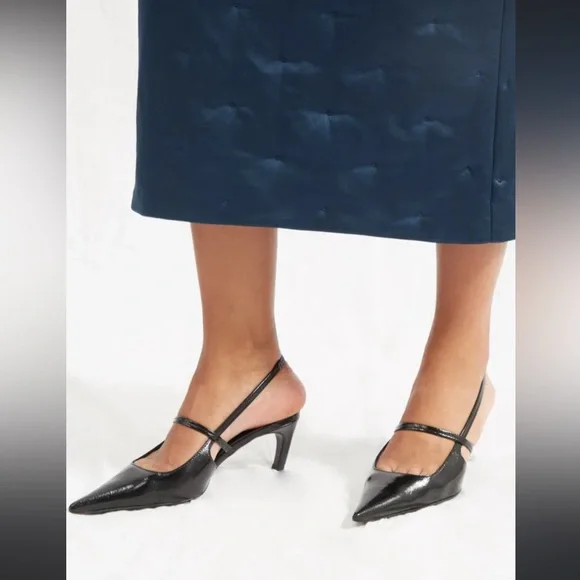 Toteme Sharp Slingback Pumps, 39, Black - Picture 15 of 17